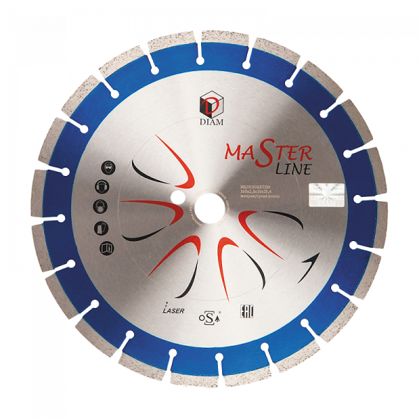 Круг сегментный алмазный железобетон Master Line 600*4,0*10*25,4 DIAM