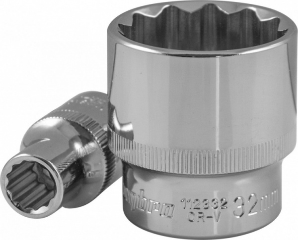 Головка торцевая 12-гранная 1/2"DR 22 мм 112322 OMBRA